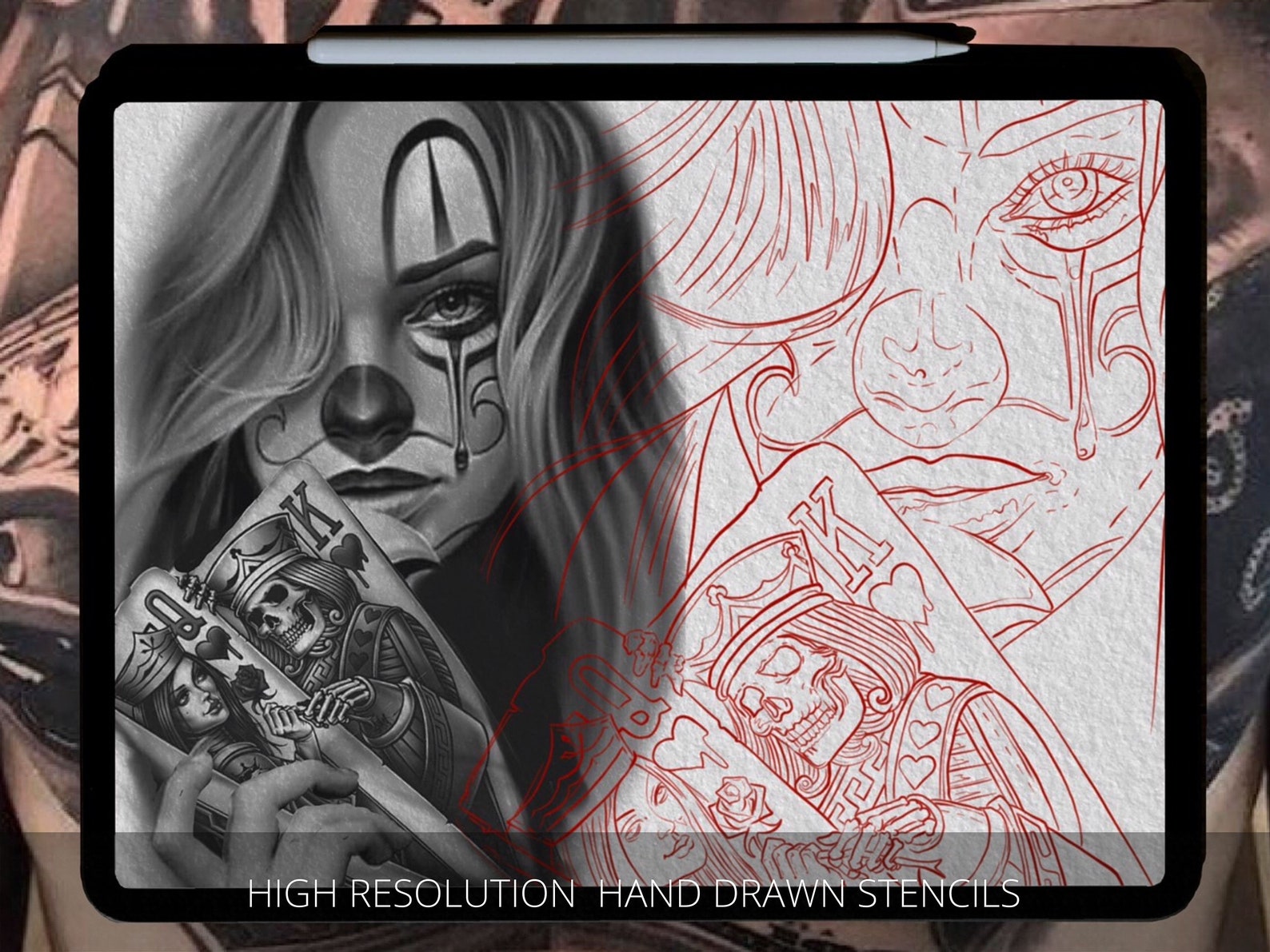 Procreate Chicano Tattoo Stencil Chicano Stamp Chicano Art Etsy