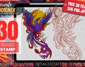 Phoenix Tattoo Stencil Brushes for Procreate (Digital Download)