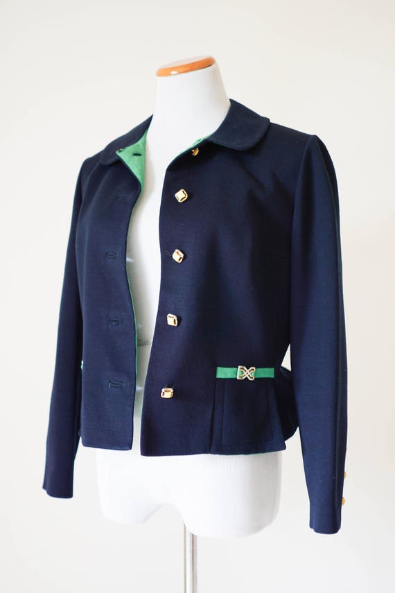 70s Blazer / Vintage Clothing / Vintage Navy and … - image 2