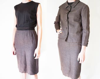 60s Dress / Vintage 60s Two-Piece Set / Vintage Dress and Jacket Set / Vintage 60s Dress and Jacket / Women's Small Vintage Dress