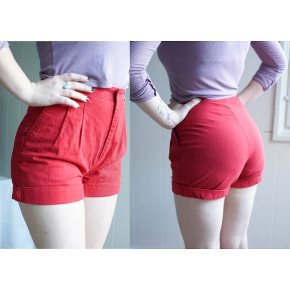 high waisted shorts vintage