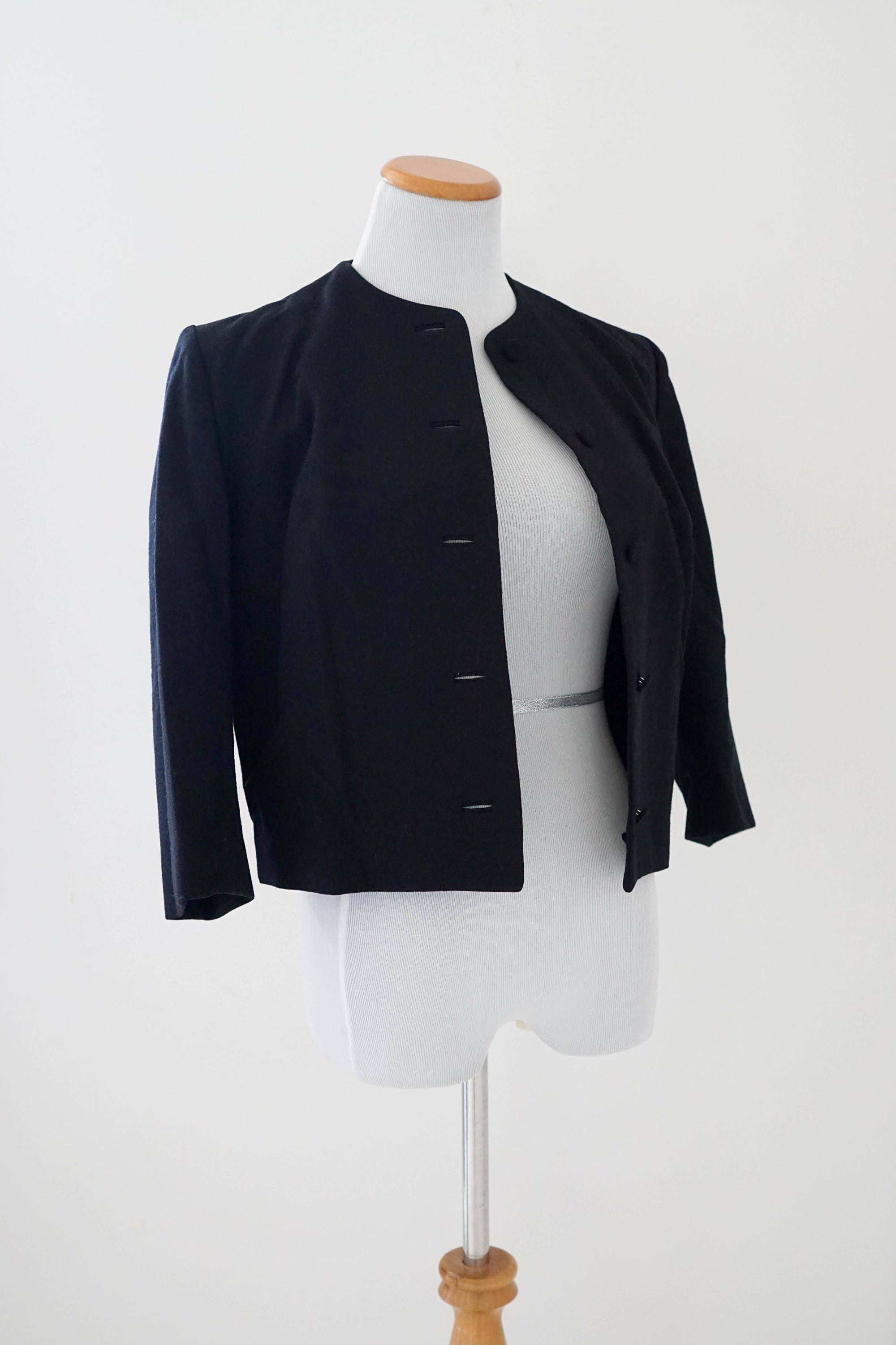 Vintage Pendleton Jacket / 80s Cropped Jacket / Vintage Black | Etsy