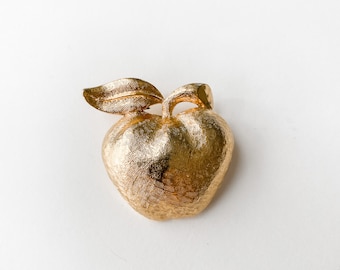 Jahrgang Coro Apple Brosche Pin Lehrer Geschenk Apple Lover Brosche Liebhaber Goldtone