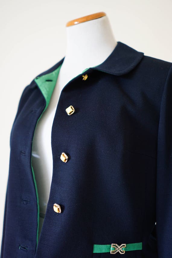 70s Blazer / Vintage Clothing / Vintage Navy and … - image 4