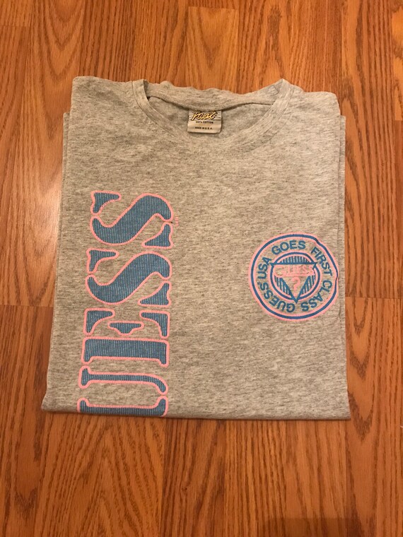 Vintage Bootleg Guess Stripe Graphic T-Shirt Tee