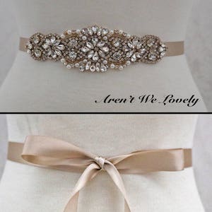 bridesmaid sash rose gold