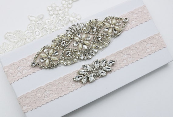 Blush Wedding Garter Garter Belt Bridal Garter Set No Slip Etsy
