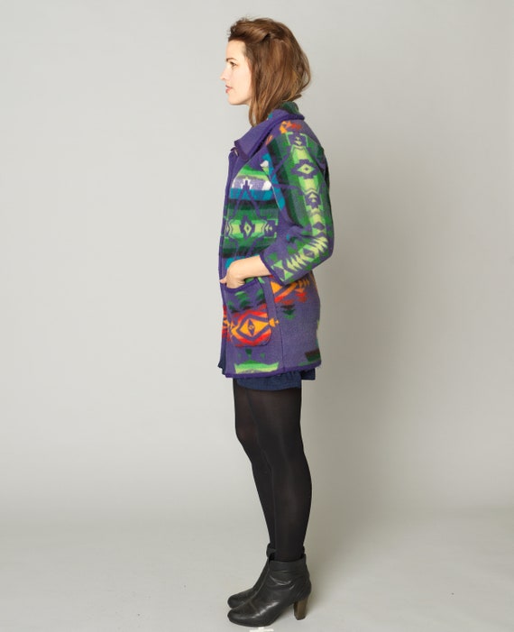 70's Pendleton Blanket Coat Handmade XS Small Purple … Gem