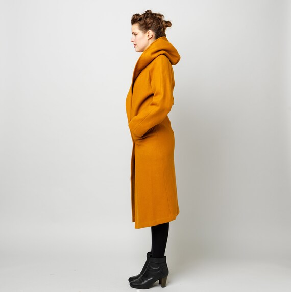 Awesome Mustard Yellow Burnt Orange Coat Dramatic Ove… Gem