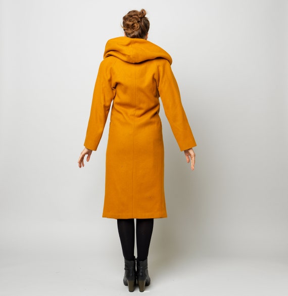 Awesome Mustard Yellow Burnt Orange Coat Dramatic Ove… Gem