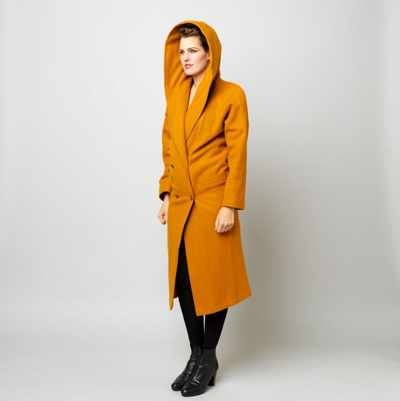 Awesome Mustard Yellow Burnt Orange Coat Dramatic Ove… Gem