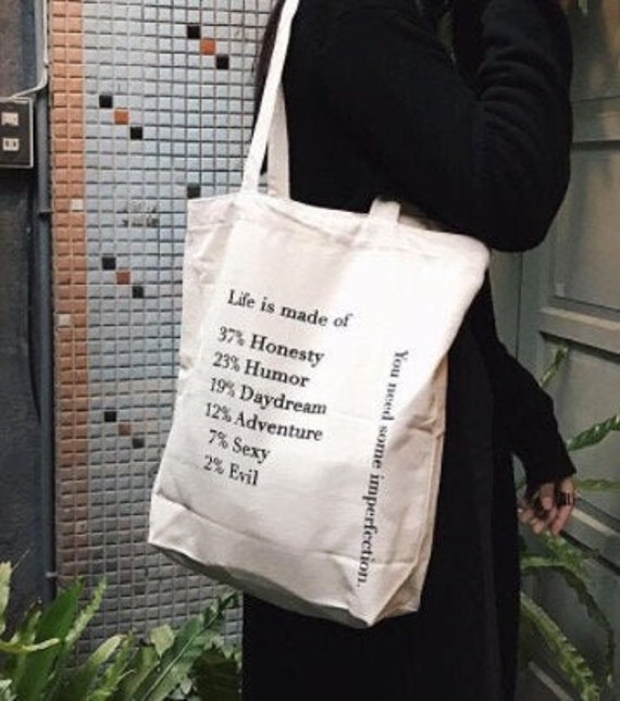 The Meaning of Life Aesthetic Canvas Tote Bag with Zipper | Etsy The Meaning of Life Aesthetic Canvas Tote Bag with Zipper | Etsy