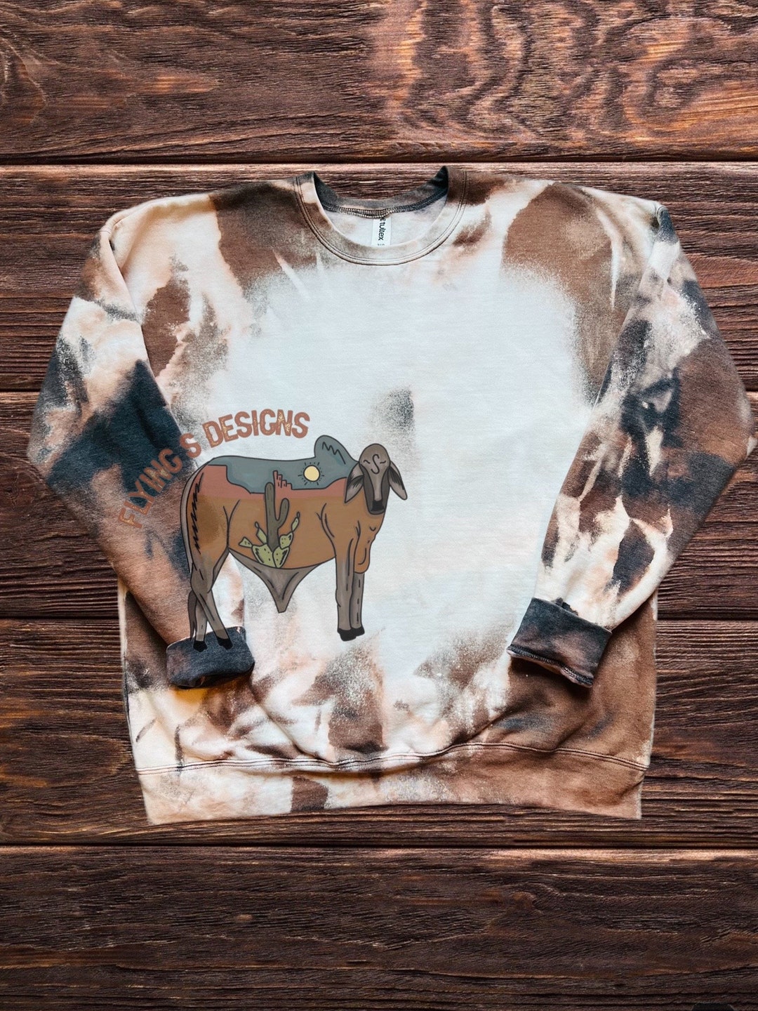Bleach Cowhide Shirt Mock Upcowhide Mockup Bleach Cowhidecow Print