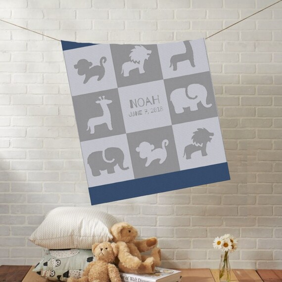 personalized knit baby blankets