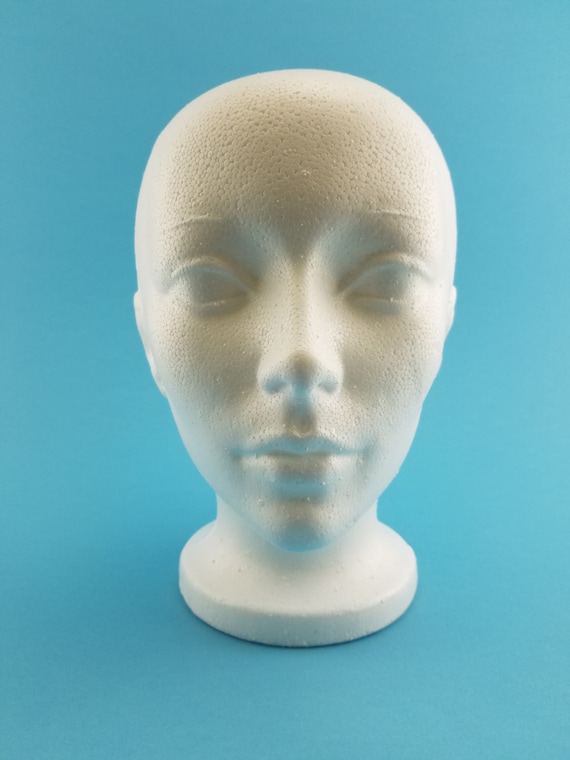 Styrofoam head- male with face