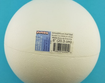 Styrofoam Smoothfoam 8" ball (2 halves)