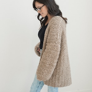 PDF Crochet Pattern for The Morning Coffee Coatigan - Crochet Cardigan