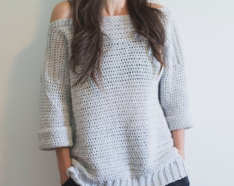 PDF Crochet Pattern for the Homebody Sweater - Pullover