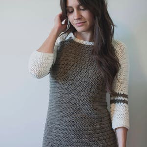 PDF Crochet Pattern for the Varsity Sweater Pullover - Megmade with Love