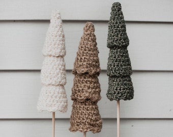 PDF Crochet Pattern for the Rustic Christmas Tree Set - Megmade with Love