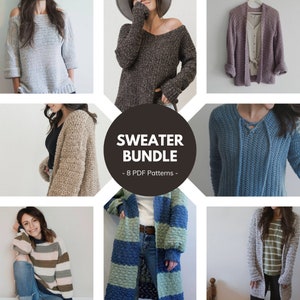PDF Sweater Crochet Pattern Bundle