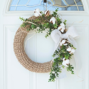 PDF Crochet Pattern for the Farmhouse Jute Wreath image 2