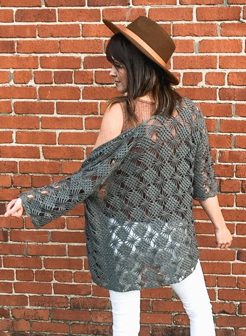 PDF Crochet Pattern for The Webwork Cardigan Crochet Sweater Megmade with Love image 7