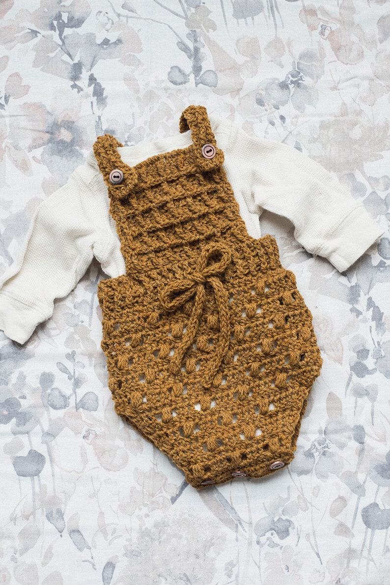 PDF Crochet Pattern for the Butterscotch Baby Onesie Megmade with Love image 7