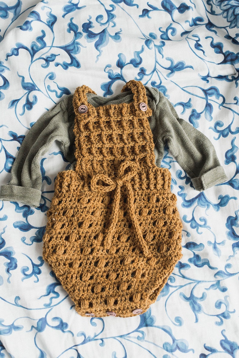 PDF Crochet Pattern for the Butterscotch Baby Onesie Megmade with Love image 1