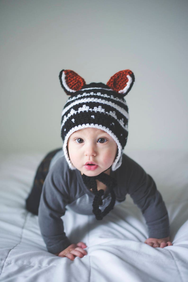 PDF Crochet Pattern for My Little Fox Baby Hat image 3