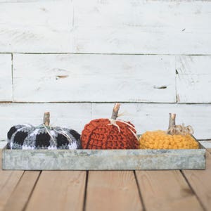 PDF Crochet Pattern for THREE Rustic Pumpkins image 2