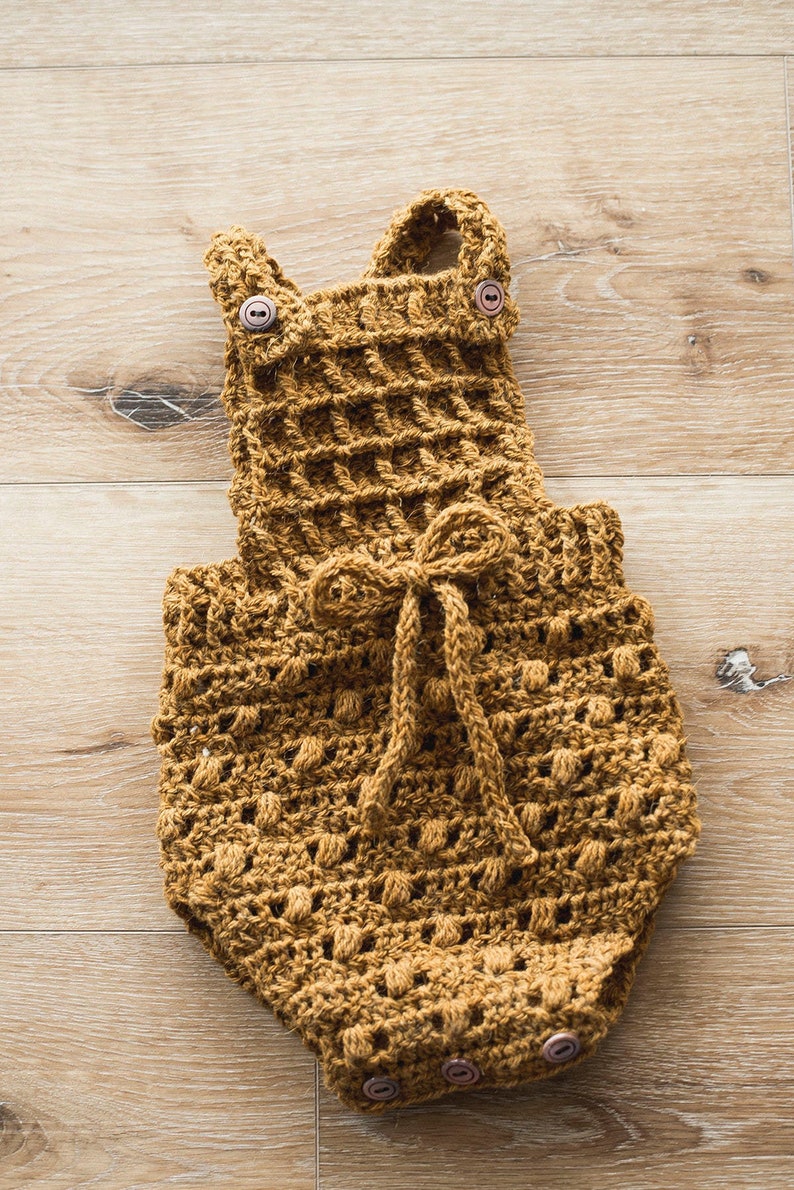 PDF Crochet Pattern for the Butterscotch Baby Onesie Megmade with Love image 3