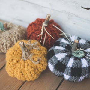 PDF Crochet Pattern for THREE Rustic Pumpkins image 5