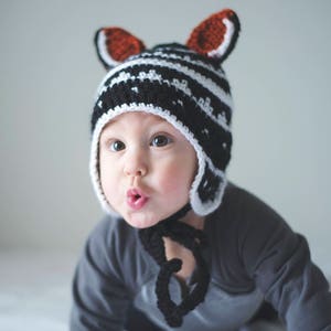 PDF Crochet Pattern for My Little Fox Baby Hat image 1