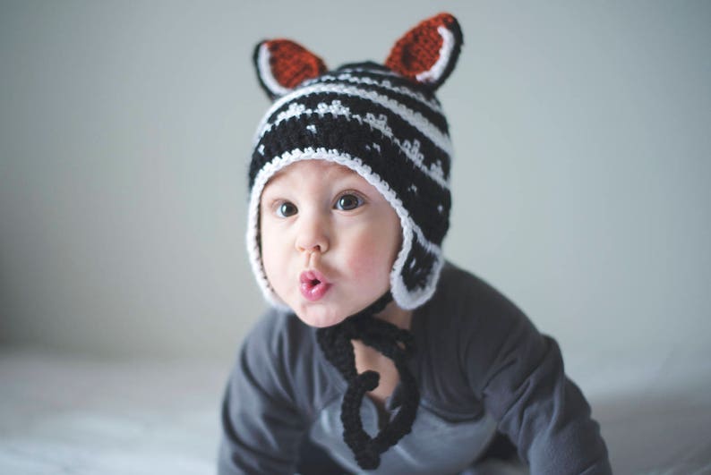 PDF Crochet Pattern for My Little Fox Baby Hat image 1