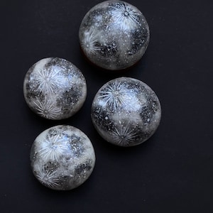 Full moon ear plugs. Glow in the dark wood plugs. Witch plugs