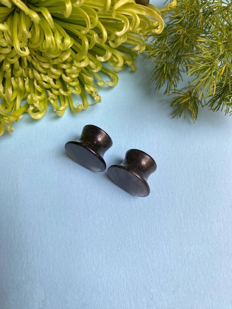 Mayan Flare Ear Plugs. Mayan Plugs. Obsidian Plugs. Double Etsy