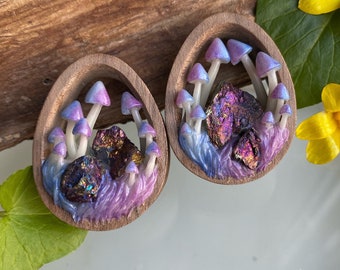 Mushroom plugs. Teardrop plugs. Wood plugs. Trippy gauges. Chalcopyrite plugs