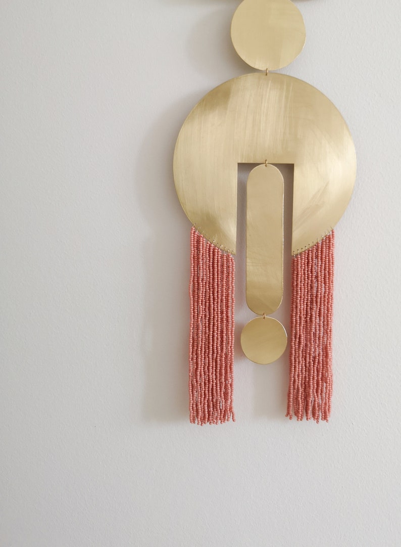 Wall Hanging / Brass Wall Decor / Hanging Sculpture / Boho Etsy