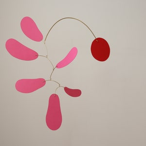 Modern kinetic mobile. Mid-century home decor. Simple hanging sculpture. Adult baby mobile. Living room decor image 5