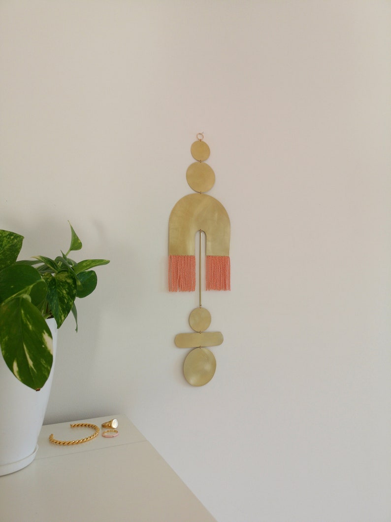 Wall Hanging. Brass Wall Decor. Wall Sculpture. Minimalistic Etsy