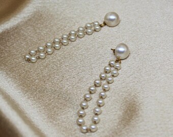 MAJORI Earring, Pearl earring, Pearl drop earring, Dainty pearl earring, Elegant earring, Earring for formal occasion