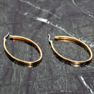 OVAL HOOP Earring