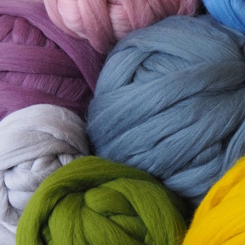 Chunky Yarn SALE 100 Merino Wool Roving for Arm Knit Bulky Etsy Canada