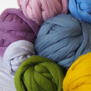 Chunky 100% Merino Wool Yarn, Super Bulky Yarn, Chunky Blanket Yarn, Giant Yarn, Arm Knitting, Chunky Wool Yarn, Thick Yarn