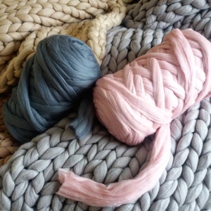 Merino wool roving 100% natural wool giant chunky yarn wool roving for needle felting giant super bulky yarn chunky wool yarn gift for her