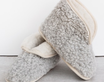Hoge wollen pantoffels schapenvacht damesslippers, antislip warme huisschoenen dames lichtgewicht natuurlijk eco ademend zacht