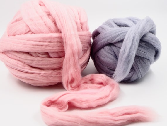 Chunky Yarn for Crochet, Arm Knitting or Wet Felting, Giant Wool Yarn,  Chunky Merino Wool, Jumbo Yarn for Hand Knitting, Christmas DIY Gift 
