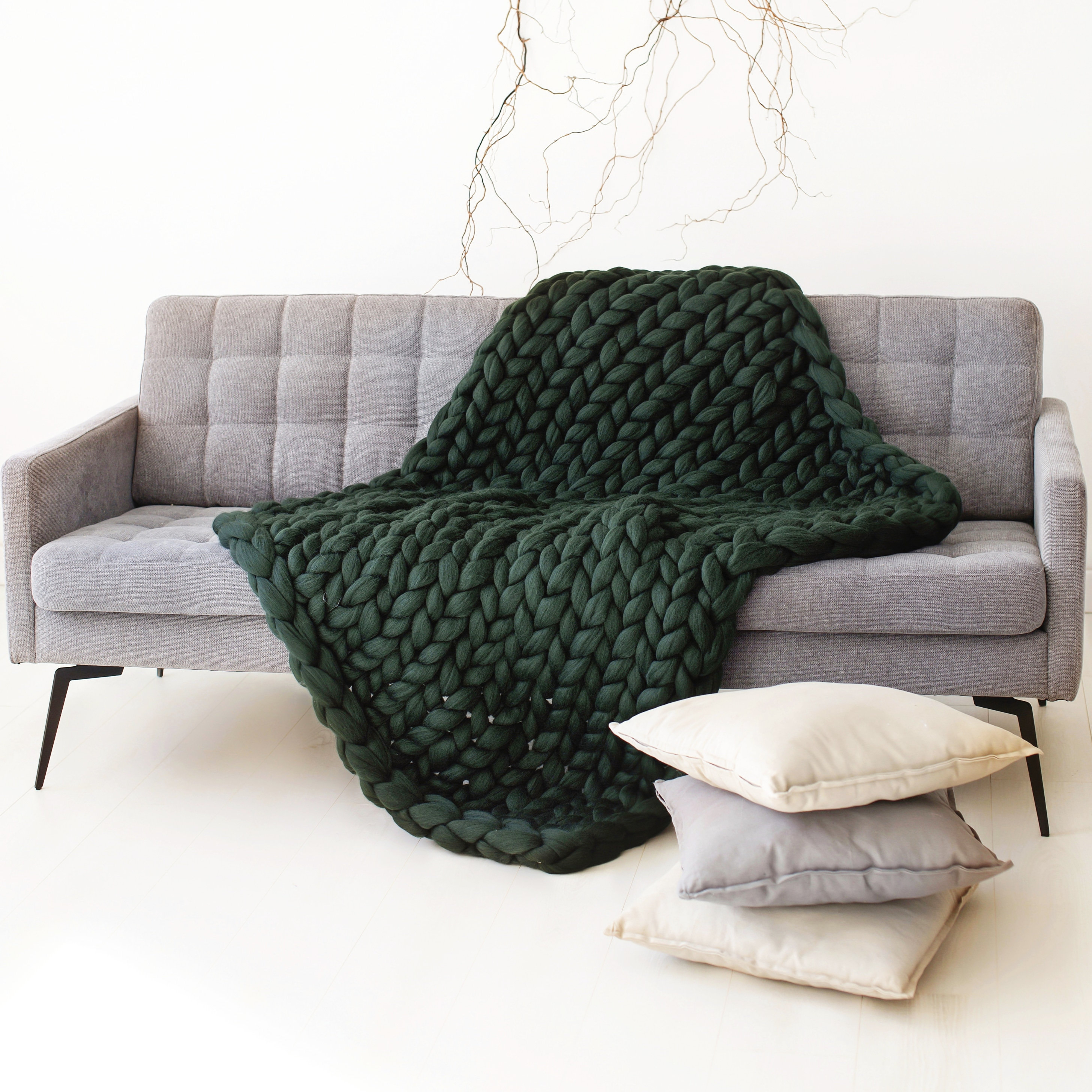 Knitted Blanket Wool Blanket Blanket Chunky Blanket Merino - Etsy UK