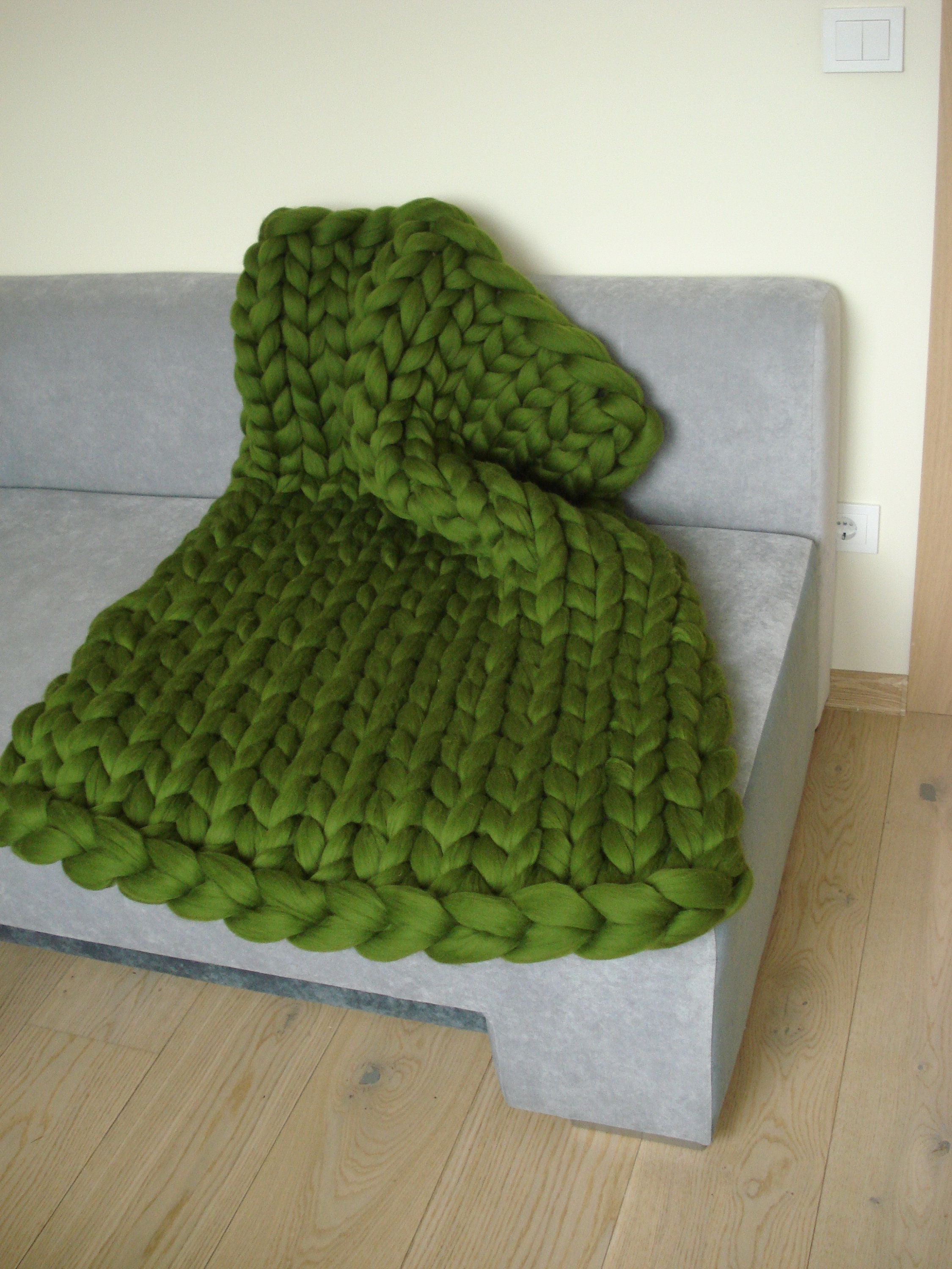 Chunky Knit Blanket Chunky Knit Throw Bulky Knit Blanket Etsy